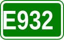 Zeichen der Europastraße 932