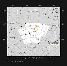 Map showing location of NGC 6752