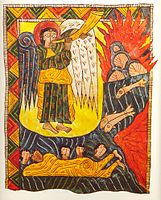 Mozarabic Beatus miniature, late 10th century.