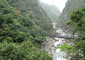 Fußgänger-Hängebrücke in der Taroko-Schlucht
