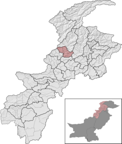 Lower Dir District (red) in Khyber Pakhtunkhwa
