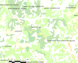 Mapa obce Saint-Geyrac