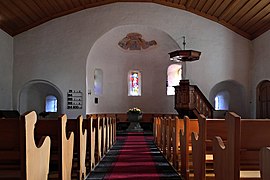 Vue intérieure de l'église de Wimmis.