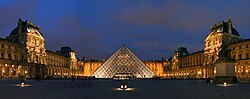 Thumbnail for File:Cour Napoléon at night - Louvre.jpg