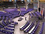 Ruang sidang pleno Bundestag di dalam Reichstag