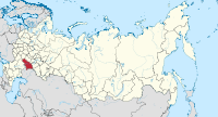 Ligging van Saratof-oblast in Rusland