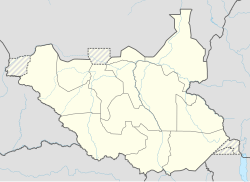 Gogrial trên bản đồ Nam Sudan