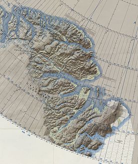 Carte du nord-est du Groenland