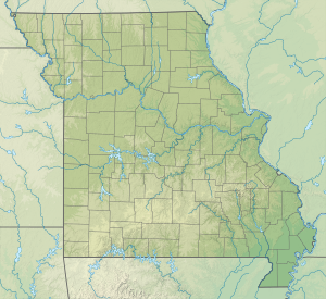 Map showing the location of Middle Mississippi River National Wildlife Refuge