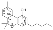 CBN tipi kannabinoidin kimyasal yapısı.