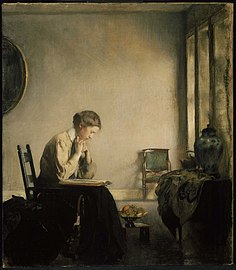 Dziewczyna w trakcie czytania, 1909, Palmer Museum of Art przy Pennsylvania State University