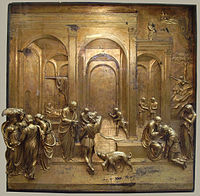 Esau eta Jakoben erliebea Lorenzo Ghiberti, Paradisuko atean