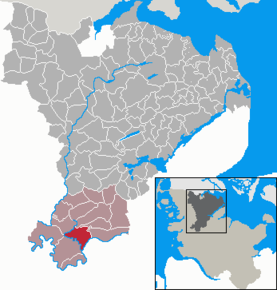 Poziția Meggerdorf pe harta districtului Schleswig-Flensburg