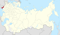 Bessarabian sijainti Venäjän kartalla 1914.