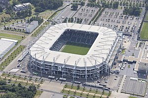 Luftbild des Borussia-Parks (Juli 2021)