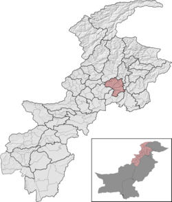 Buner District (red) in Khyber Pakhtunkhwa