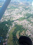 Clisson vue du ciel.