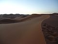 Sand dunes in southern Morocco.