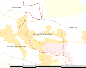 Poziția localității Le Pont-de-Beauvoisin
