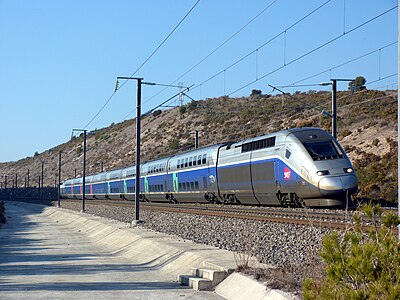 Ein TGV Duplex auf der LGV Méditerranée.