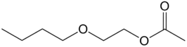 Structuurformule van 2-butoxyethylacetaat