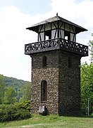 Torre de vixilancia reconstruída xunto Rheinbrohl, ese aspecto puideron ter tamén naquela época as torres do límite en Suabia.