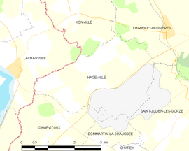 Mapa obce Hagéville