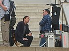 Nicholas Cage in 2007 while filming for the movie National Treasure at the Lincoln Memorial