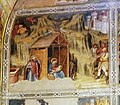 Oratorio di San Giorgio. Nașterea lui Isus, frescă pe peretele de la intrare.