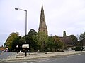 St John's Church, Kenilworth, Warwickshire, 1851–52 by Ewan Christian, showing the fine broach spire[60]