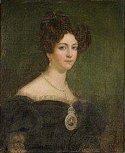 Portret van Amélie van Leuchtenberg-Beauharnais, keizerin van Brazilië (ca. 1830)