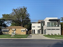 Old and new houses side by side in Dallas