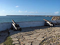 Cannons pointing to the Atlantic Ocean