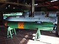 2 man mini submarine with torpedo at a military museum in Argentina