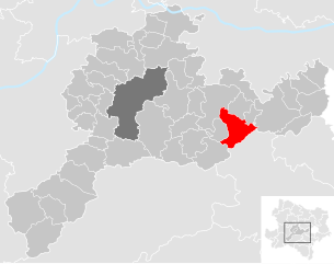 Lage der Gemeinde Altlengbach im Bezirk St. Pölten-Land (anklickbare Karte)