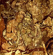 Paintings at the Ajanta Caves in Aurangabad, Maharashtra, 6th century