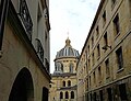 Perspective donnant sur le dôme de l'Institut de France.