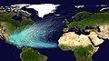 Tracks of all Atlantic tropical cyclones from 1851-2005