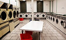 A self-service laundry in Paris