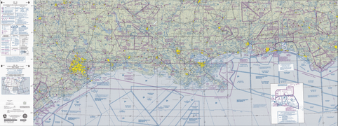 Teilblatt CH-24 WAC 41, World Aeronautical Chart, Maßstab 1: 1.000.000, Nordteil des Golfs von Mexico, 2010