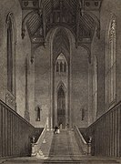 Interior de Fonthill Abbey en 1823