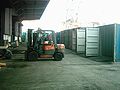 Container stuffing at Kuantan Port Container Freight Station (CFS)