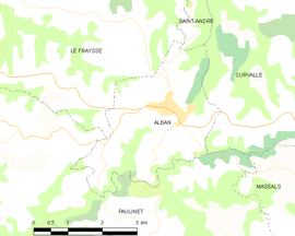 Mapa obce Alban