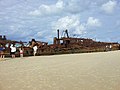 Rusted ship wreck of Maheno in Fraser Island, Australia.