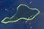 Moruroa, vars öring är en vanlig syn bland atoller i Stilla havet.
