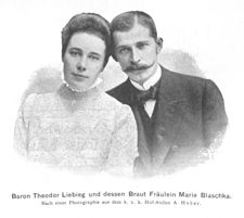 Theodor von Liebieg a jeho snoubenka Marie Blaschka r. 1901