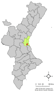 Localização do município de Silla na Comunidade Valenciana