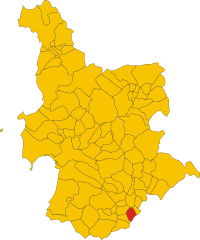 Locatie van Baressa in Oristano (OR)