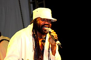 Tony Rebel performing at Edna Manley College, 23 February 2008