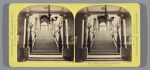 Saint-Cloud, grand escalier d'honneur.